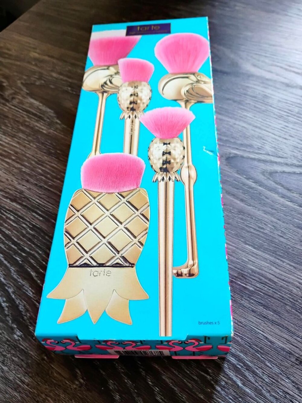 TARTE Let's Flamingle 5 Brush Set Limited Edition New In Box